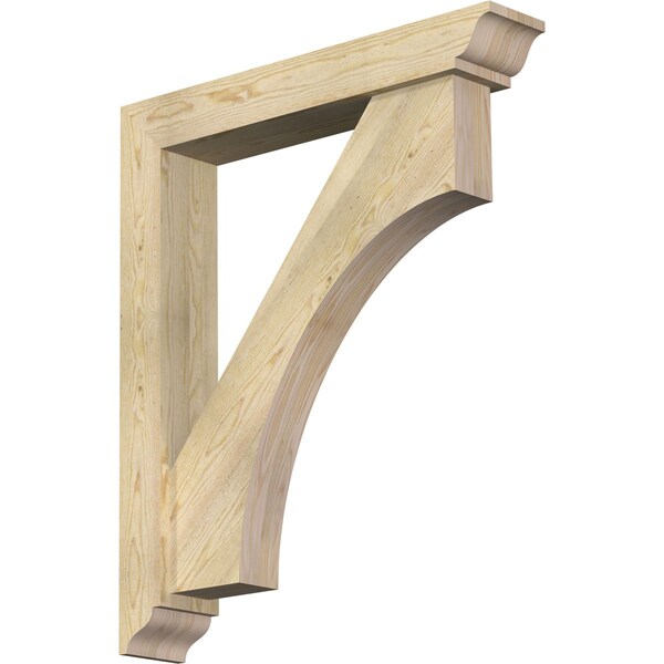 Ekena Millwork Westlake Traditional Rough Sawn Bracket w/ Offset Brace, Douglas Fir, 6"W x 34"D x 40"H BKT0604X34X40WTL01RDF - main